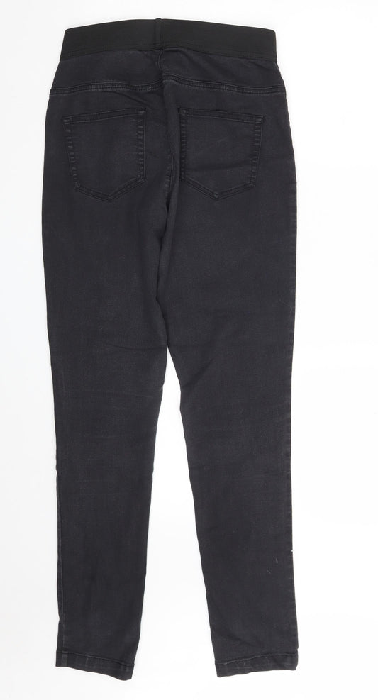 Marks and Spencer Womens Black Cotton Jegging Jeans Size 12 L30 in Slim