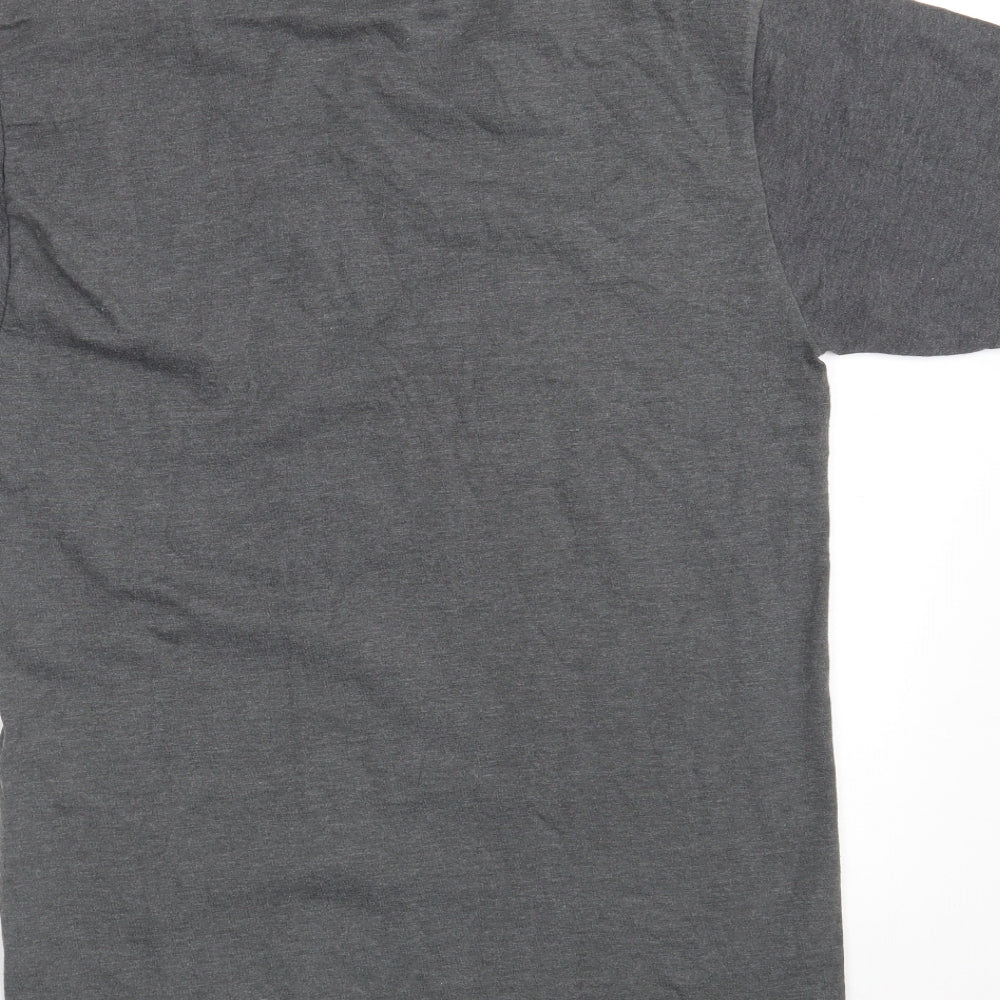 Disney Mens Grey  Cotton  T-Shirt Size S Round Neck  - I'LL BE YOUR MICKEY