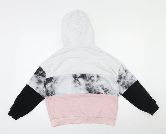 SheIn Girls Multicoloured Cotton Pullover Hoodie Size 11-12 Years Pullover