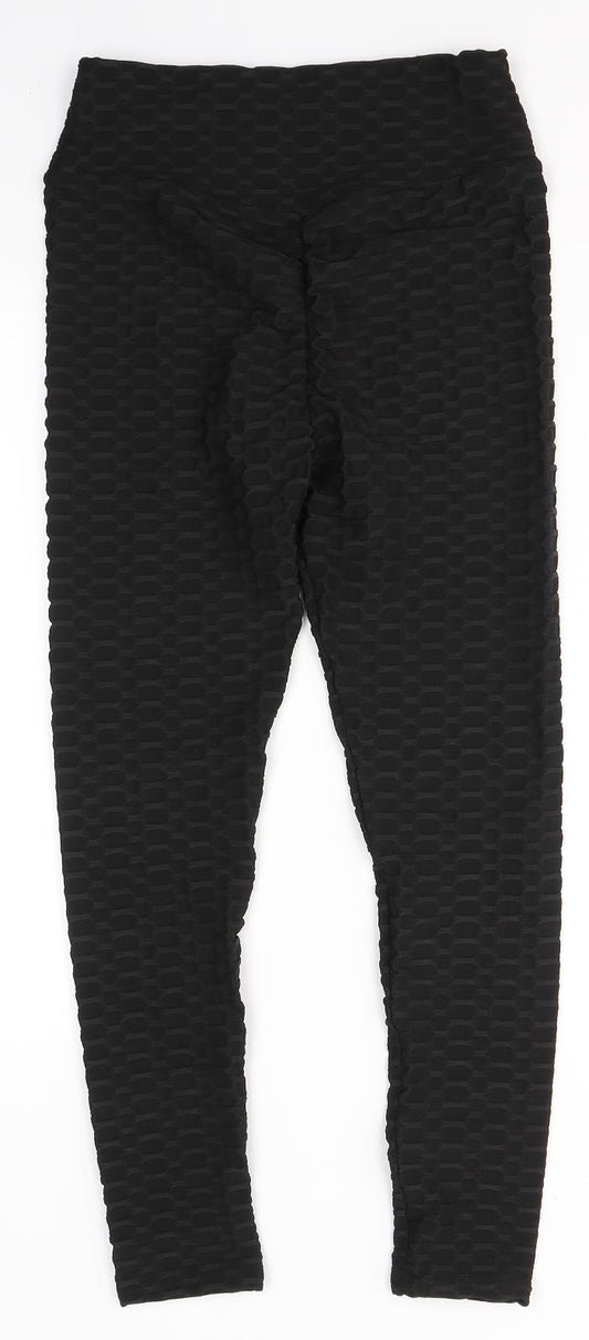 Preworn Womens Black Polyester Jegging Leggings Size L L26 in