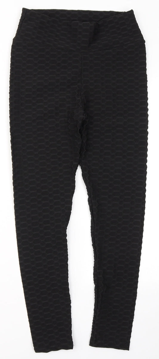 Preworn Womens Black Polyester Jegging Leggings Size L L26 in