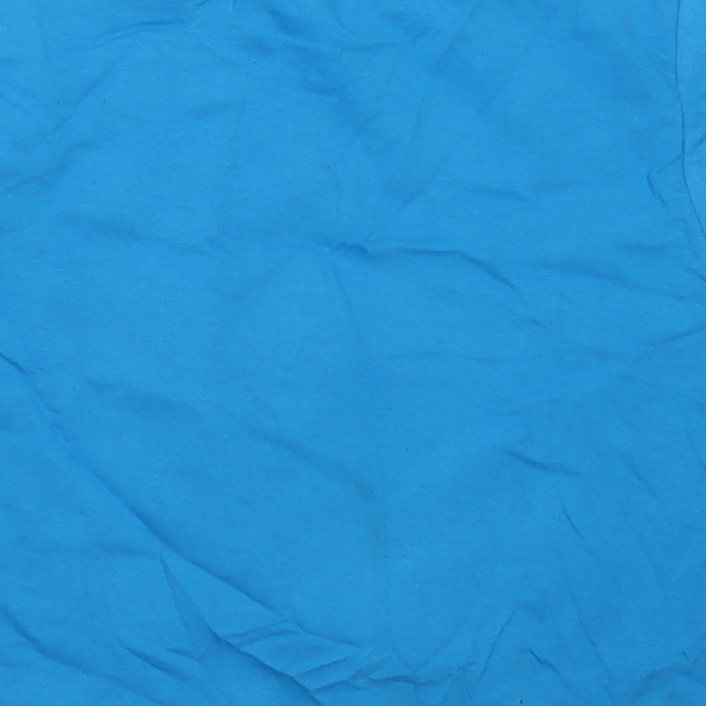 Fruit of the Loom Boys Blue Cotton Basic T-Shirt Size 3-4 Years Crew Neck Pullover