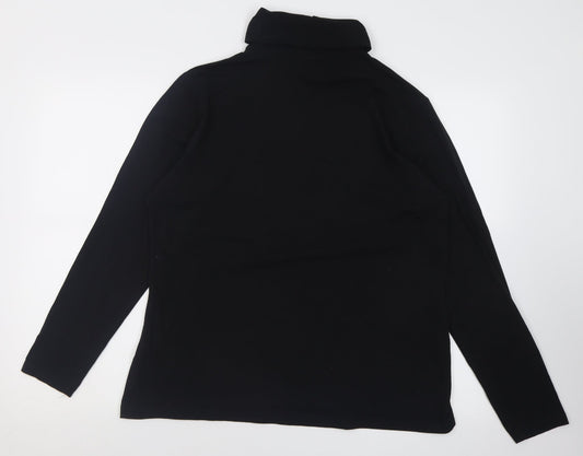Tchibo Womens Black Cotton Pullover Sweatshirt Size 16 Pullover