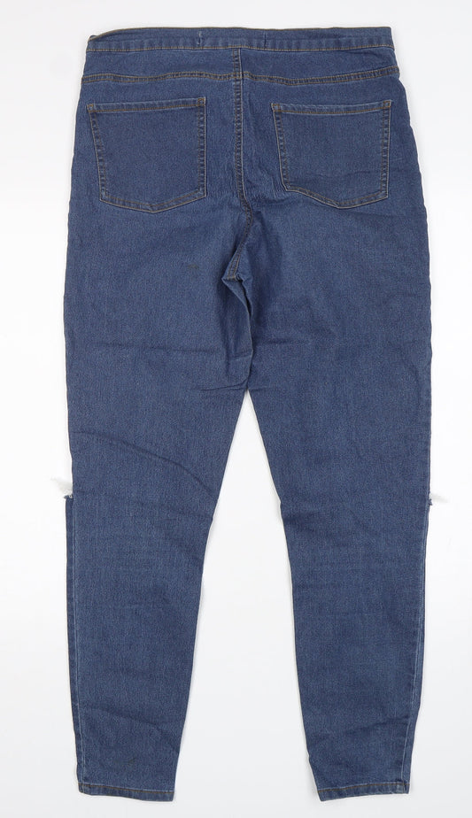 Denim Co Womens Blue Cotton Skinny Jeans Size 14 L30 in Regular