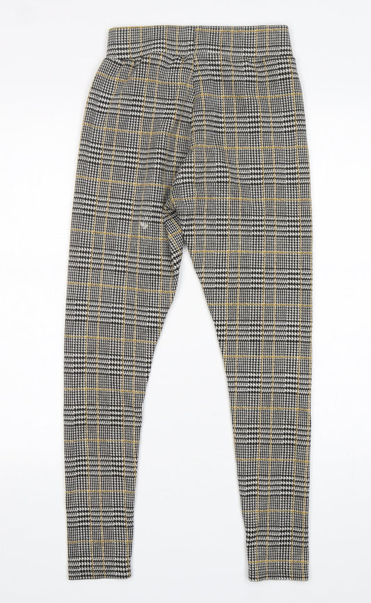 New Look Girls Multicoloured Houndstooth Polyester Capri Trousers Size 12-13 Years Regular