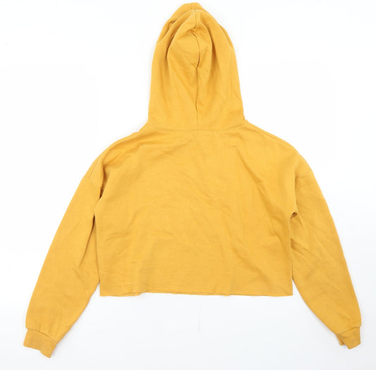 915 Generation Girls Yellow Polyester Pullover Hoodie Size 12-13 Years - State Of New York, Cropped