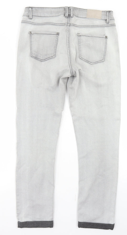 Denim 1982 Mens Grey Cotton Skinny Jeans Size 30 in L26 in Regular Button