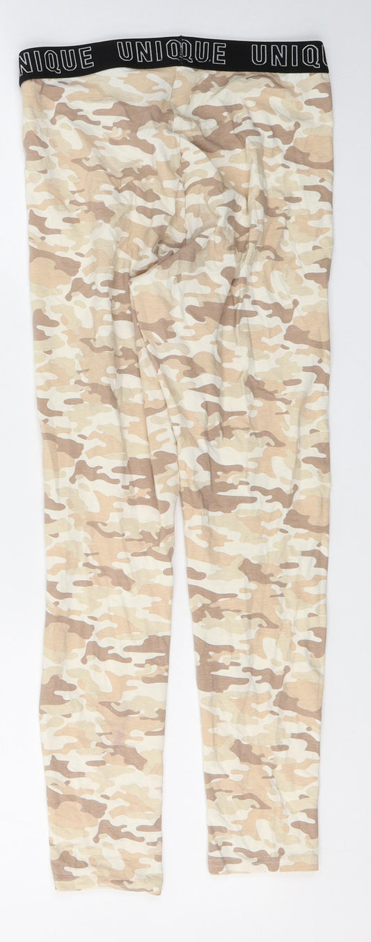Candy Girls Beige Camouflage Cotton Jegging Trousers Size 12 Years Regular