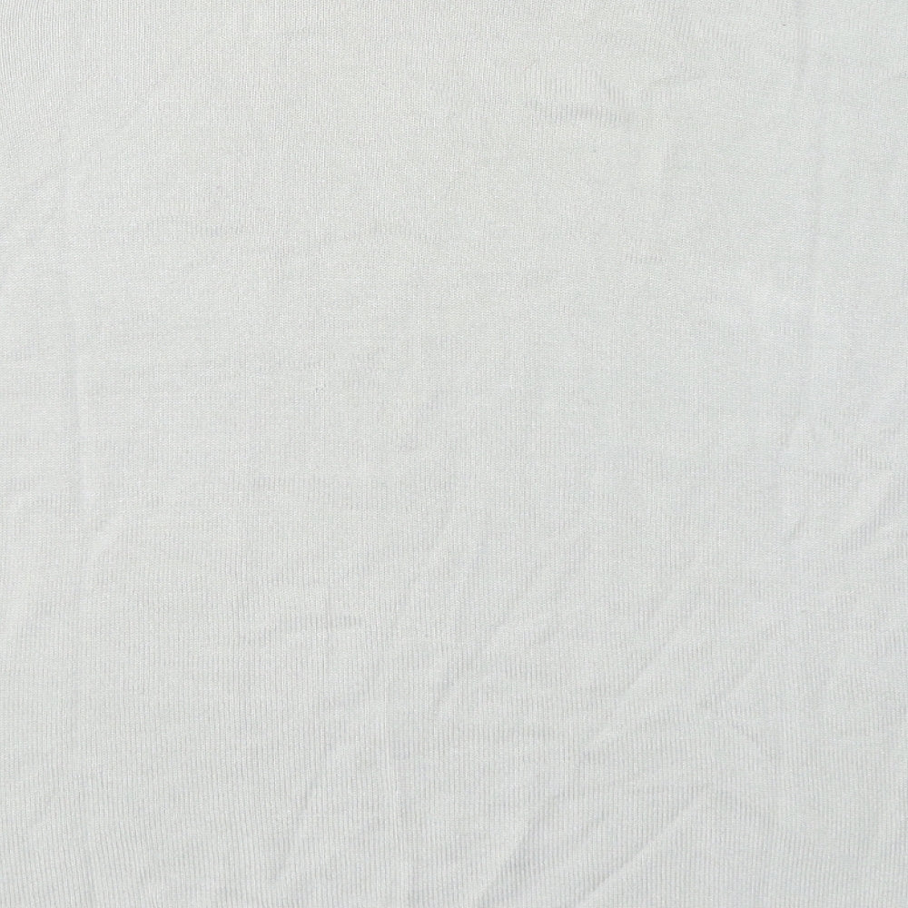 Marks and Spencer Womens Grey Viscose Jersey T-Shirt Size 12 Round Neck