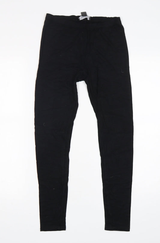 Primark Womens Black Viscose Jogger Leggings Size 6 L27 in