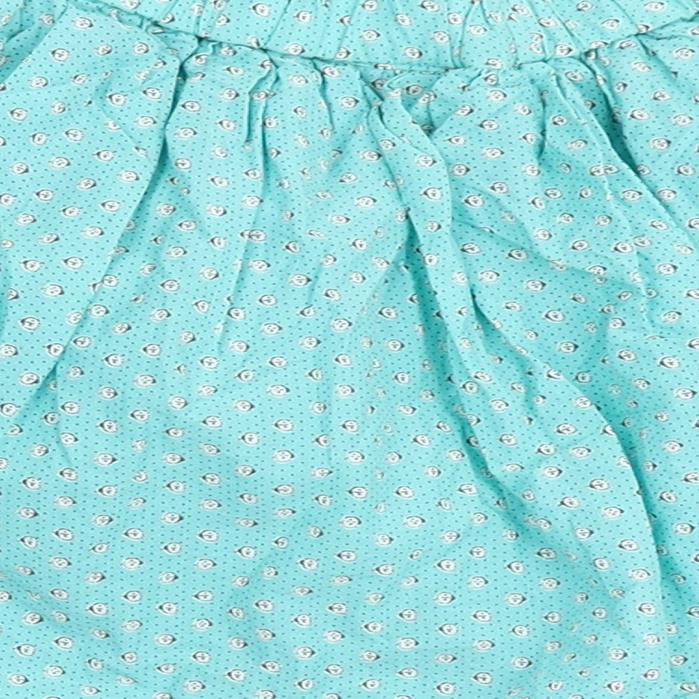 NEXT Girls Blue 100% Cotton Mini Skirt Size 5 Years Regular Pull On