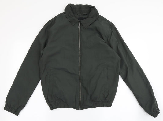 Brave Soul Mens Green Jacket Size S Zip