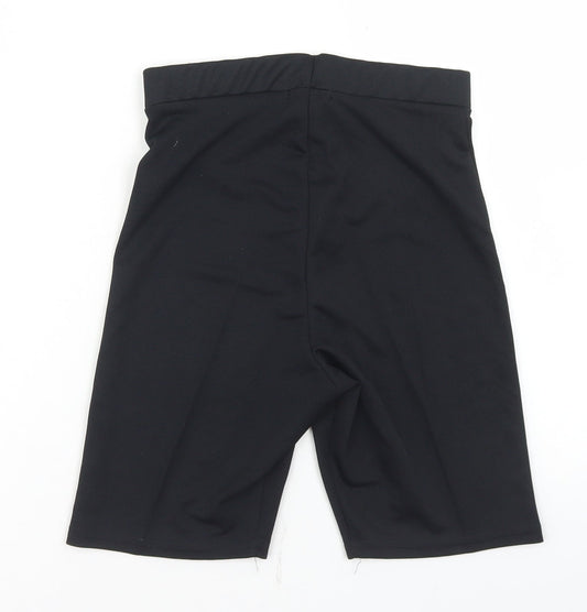 Boohoo Womens Black Polyester Biker Shorts Size 6 L8 in Regular
