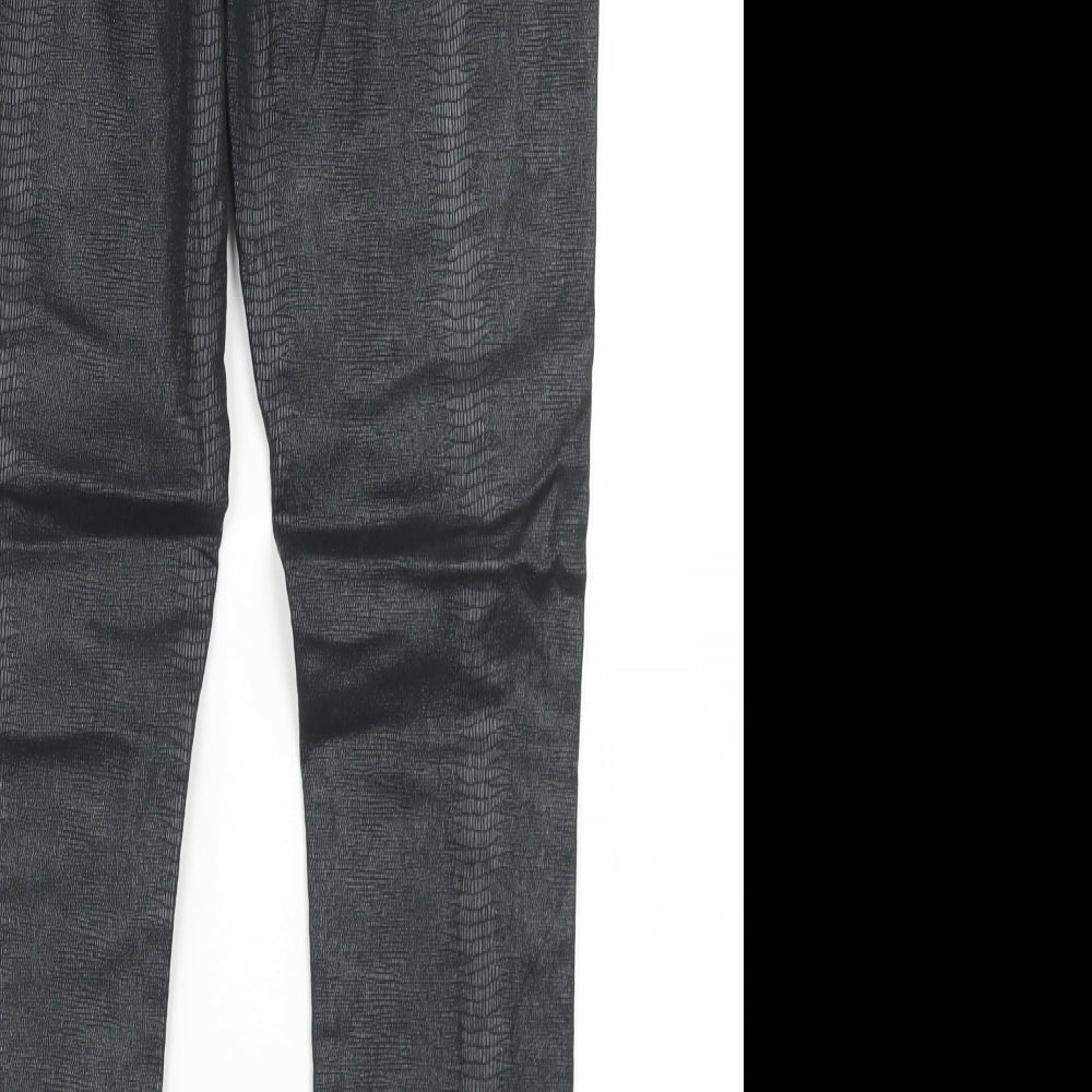 NEXT Womens Black Cotton Jegging Jeans Size 12 L28 in Regular Button