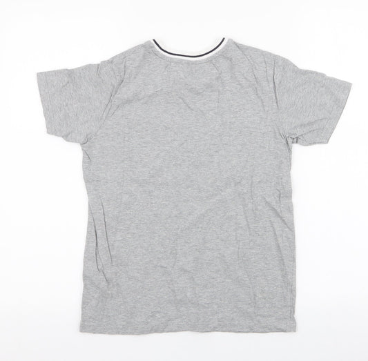 George Boys Grey 100% Cotton Jersey T-Shirt Size 10-11 Years Round Neck Pullover
