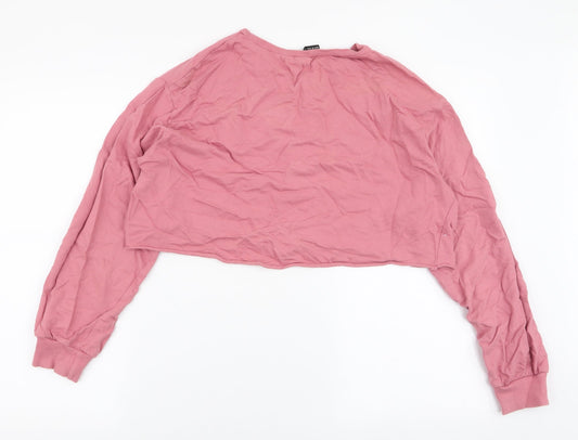 Divided by H&M Womens Pink 100% Cotton Pullover Sweatshirt Size M Pullover - Girl Clique