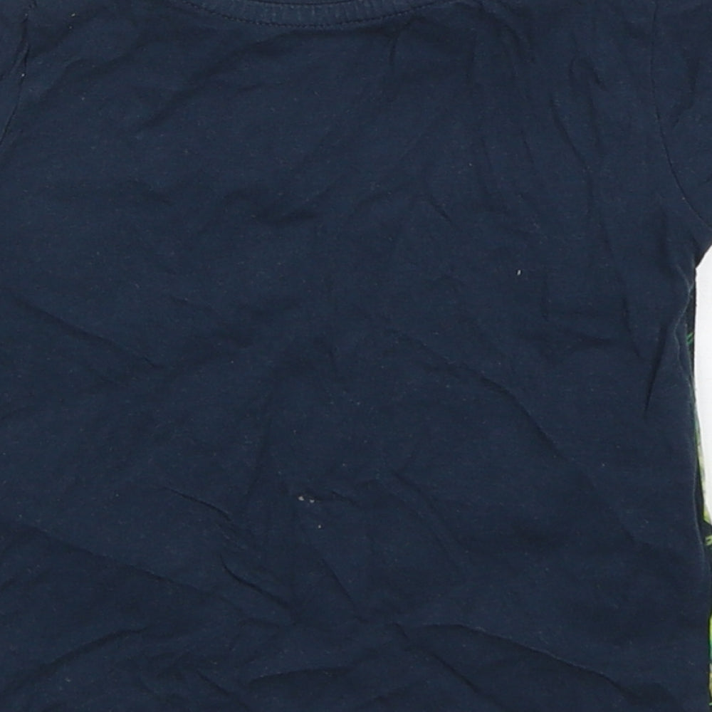 Matalan Boys Multicoloured Floral Polyester Basic T-Shirt Size 9-12 Months Round Neck Pullover - DInosaur