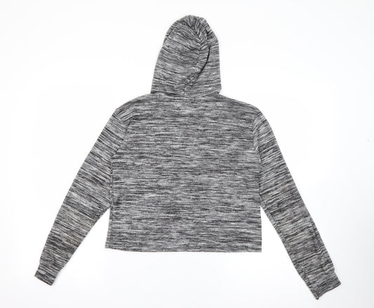 Very Girls Grey Polyester Pullover Hoodie Size 12 Years