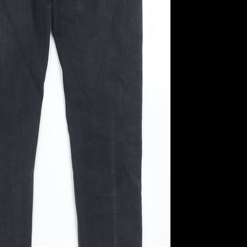 Uniqlo Womens Black Cotton Straight Jeans Size 33 L26 in Regular Button