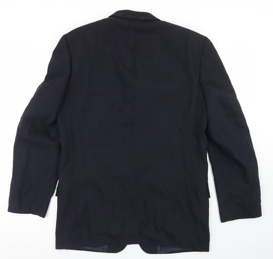 REMUS Mens Blue Wool Jacket Blazer Size 38