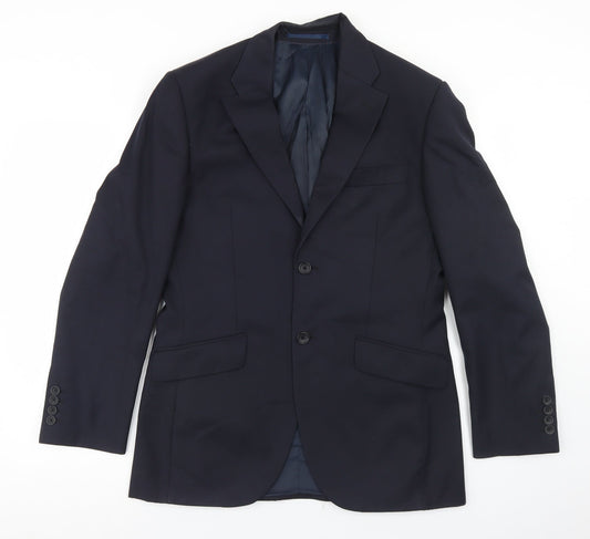 Howick Tailored Mens Blue  Wool Jacket Blazer Size 36