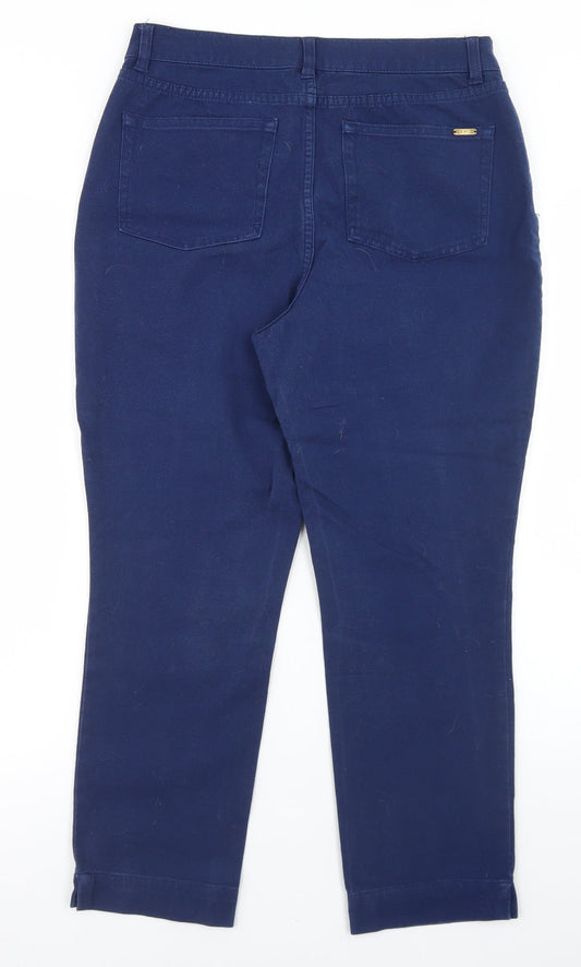 RWL Womens Blue Cotton Straight Jeans Size 30 in L25 in Regular Button
