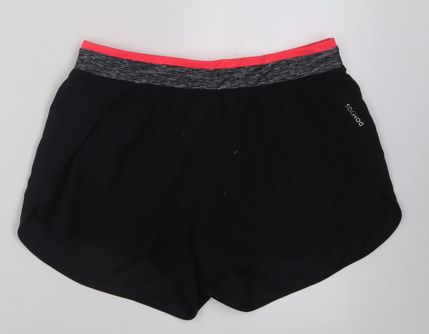DECATHLON Womens Black  Polyester Sweat Shorts Size L L3 in Regular Pull On