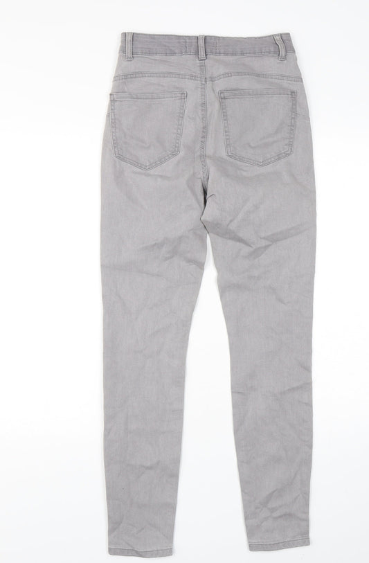 Denim Co Womens Grey Cotton Skinny Jeans Size 8 L29 in Regular