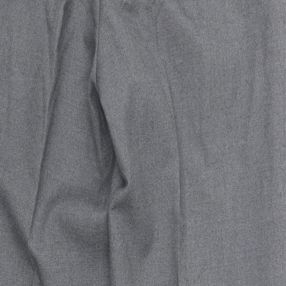 Merit Womens Grey Polyester Trousers Size 36 L32 in Regular
