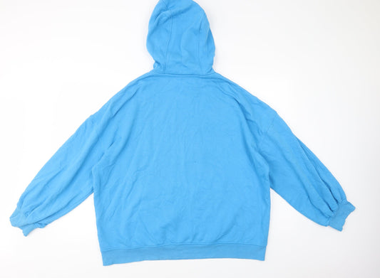H&M Mens Blue Cotton Pullover Hoodie Size M