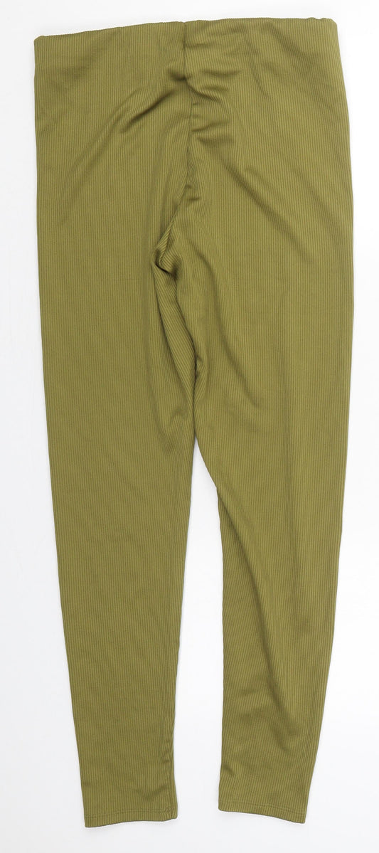 H&M Womens Green Polyester Carrot Leggings Size L L28 in