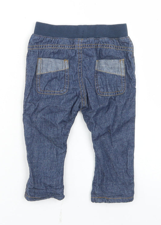 George Boys Blue Cotton Capri Jeans Size 6-9 Months