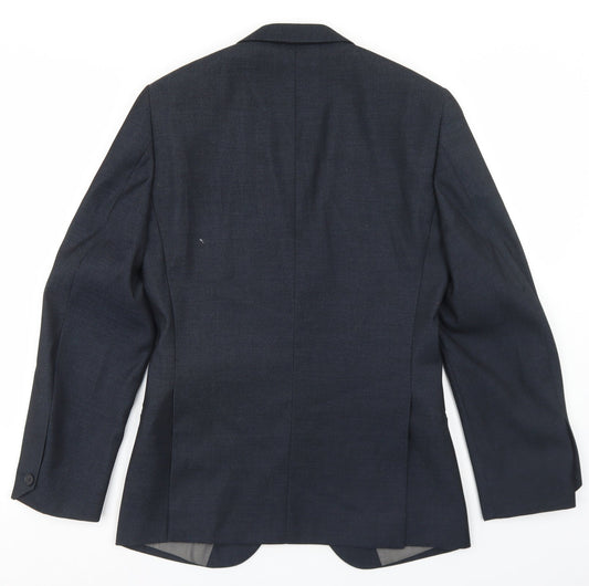 OneSix5ive Mens Blue Polyester Jacket Blazer Size 34