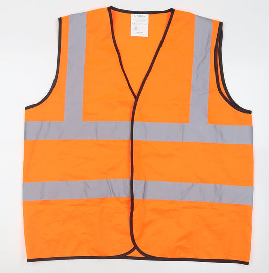 Uneek Mens Orange Jacket Size XL Hook & Loop - Work wear