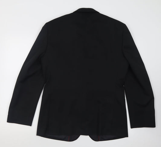 Taylor & Wright Mens Black Polyester Jacket Blazer Size 40