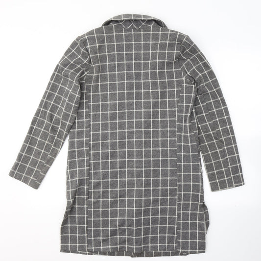 Atmosphere Womens Grey Plaid Jacket Blazer Size 10