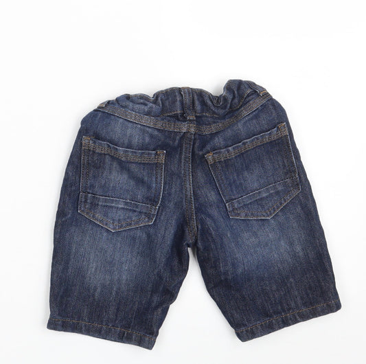 Denim & Co. Boys Blue Cotton Chino Shorts Size 4-5 Years Slim