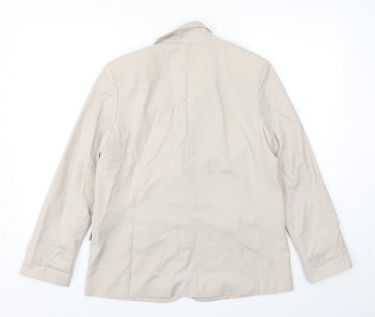 River Island Womens Beige Polyester Jacket Suit Jacket Size 10
