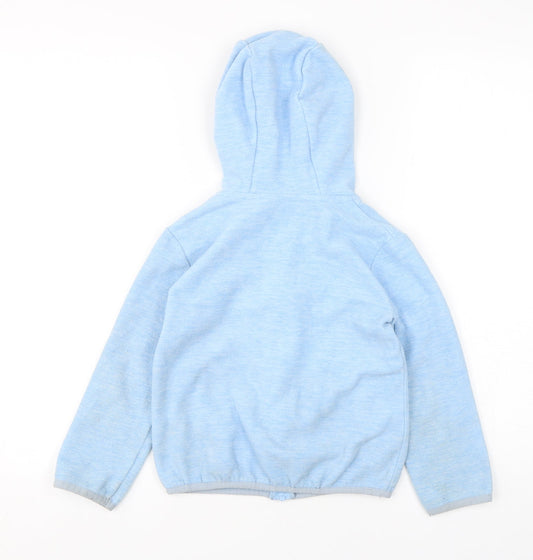 Dunnes Stores Boys Blue Polyester Full Zip Hoodie Size 6-7 Years Zip