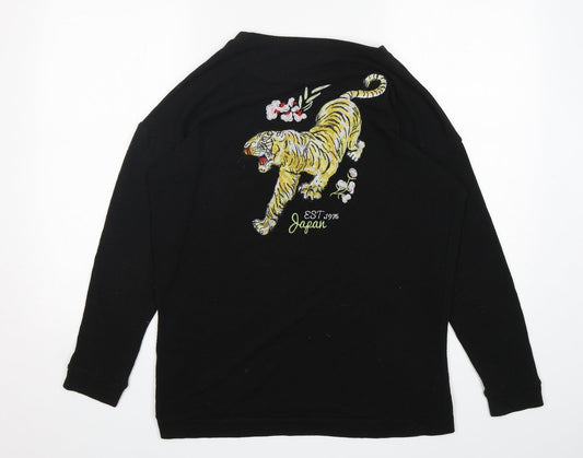 Gypsy Heart Womens Black Polyester Pullover Sweatshirt Size M Pullover