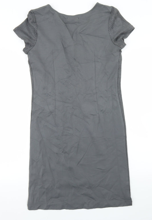 LERROS Womens Grey Viscose Bodycon Size 10 Crew Neck