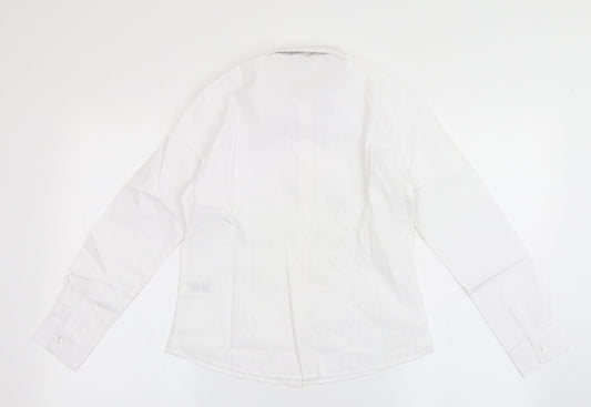 George Girls White Polyester Basic Button-Up Size 10-11 Years Collared Button - School Wear
