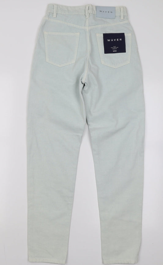 waven Womens Green Cotton Mom Jeans Size 6 L28 in Regular Button
