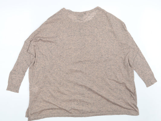 Vera Moda Womens Pink Boat Neck Polyester Pullover Jumper Size S