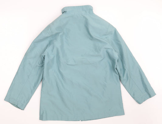 BHS Womens Green Jacket Coat Size 10 Zip
