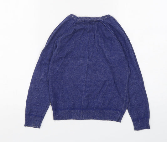Okaidi Boys Blue Cotton Pullover Sweatshirt Size 6 Years Pullover