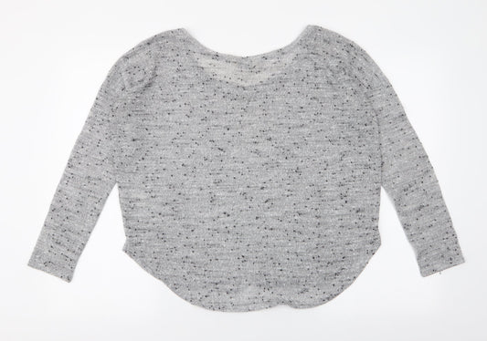 Miss Selfridge Womens Grey Round Neck Polyester Pullover Jumper Size 14