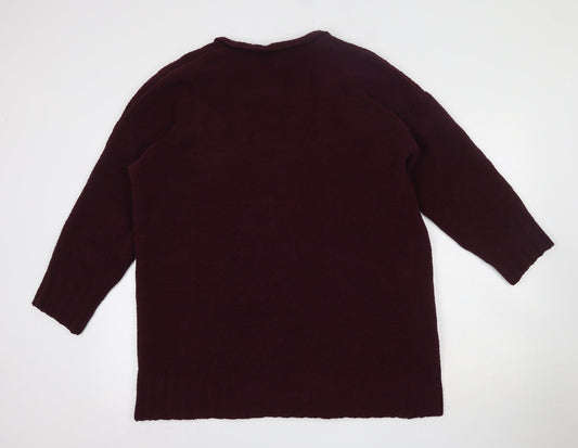 American Eagle Womens Purple V-Neck Polyester Cardigan Jumper Size XS