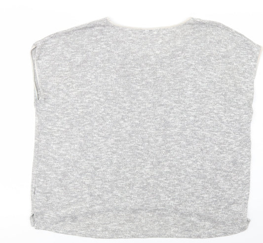 Oasdis Womens Grey Scoop Neck Viscose Pullover Jumper Size L