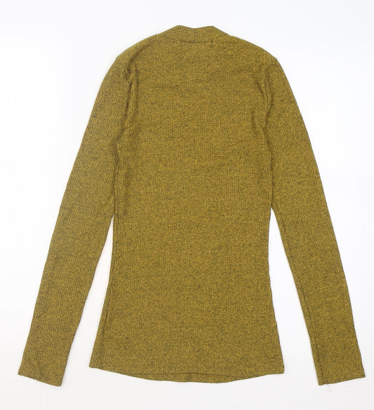 NEXT Womens Yellow High Neck Polyester Pullover Jumper Size 6